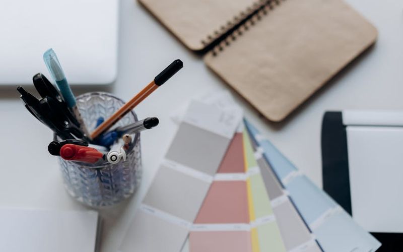 Modern design studio office with creative workspace